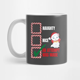 Naughty or Nice Christmas Cat Mug